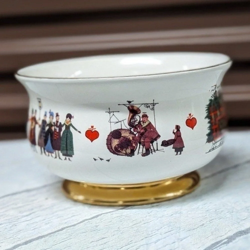 Vintage Teleflora Christmas Love 1999-2000 Cardinal Bowl Vase Millennium‎ Decor